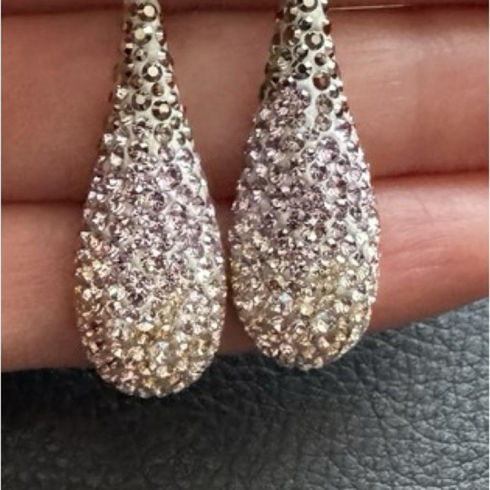 Swarovski Rose Gold Gradient Louise Crystal Teardrop Earrings